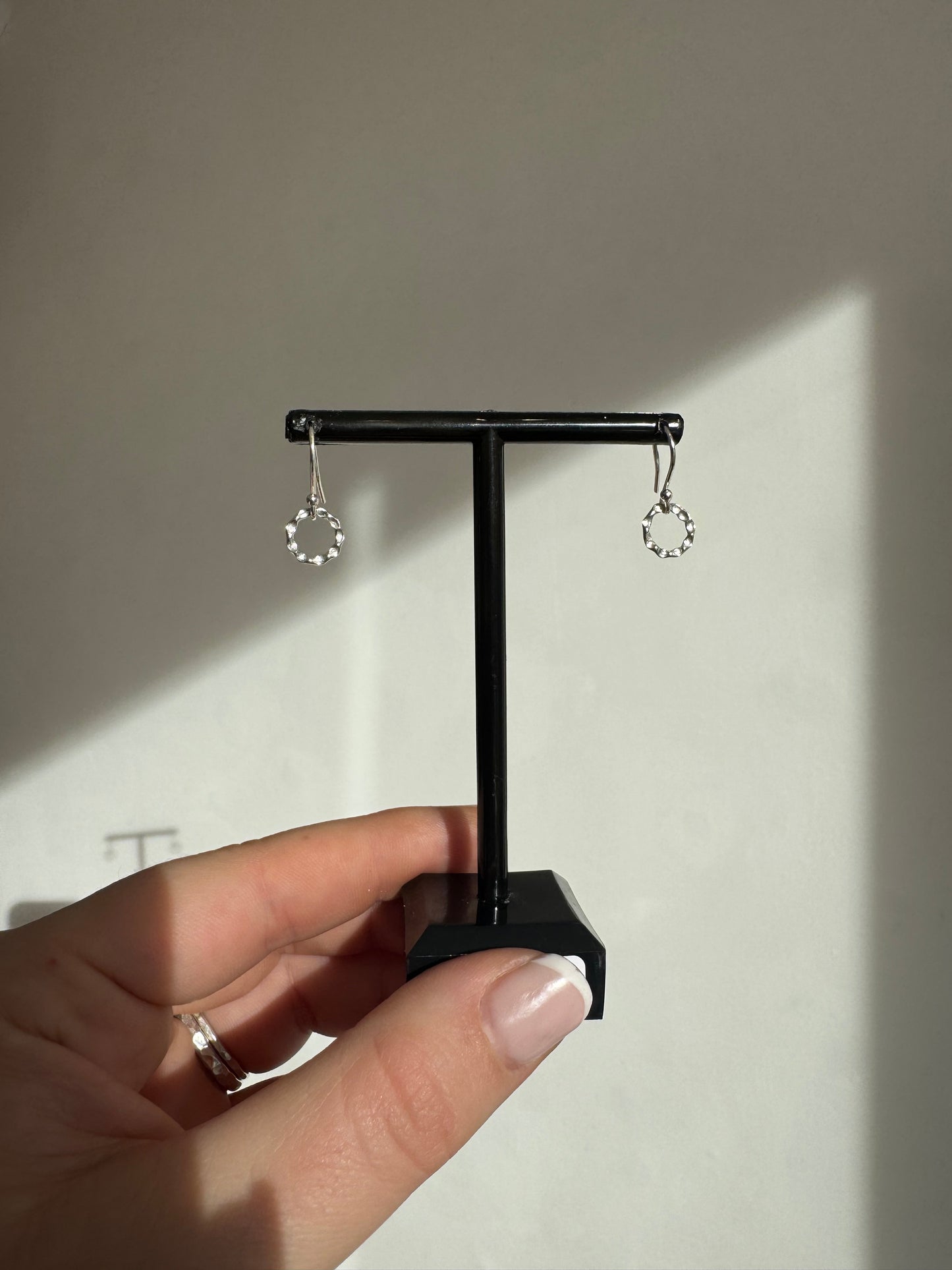 Textured drop earrings