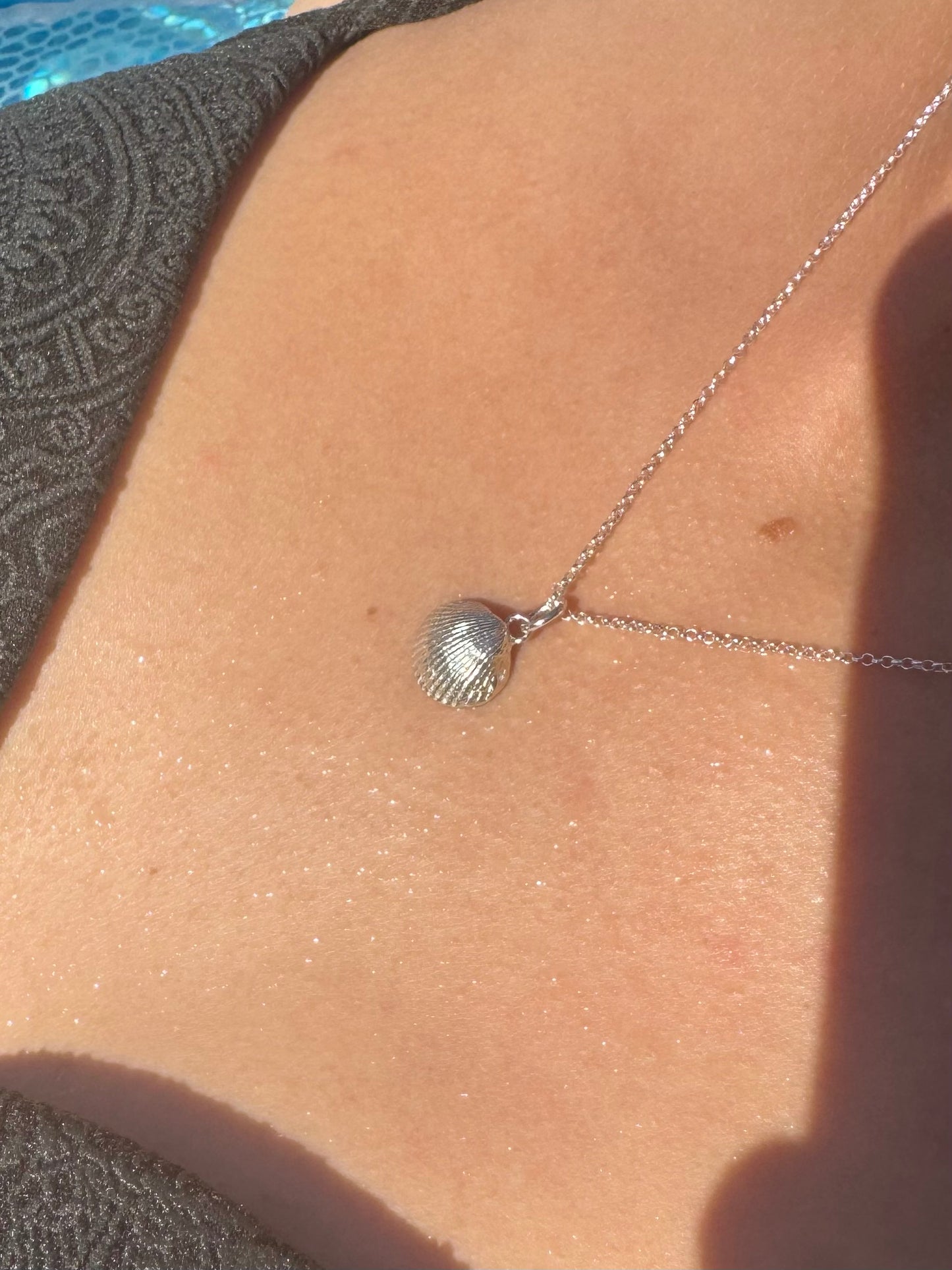 Scallop shell necklace