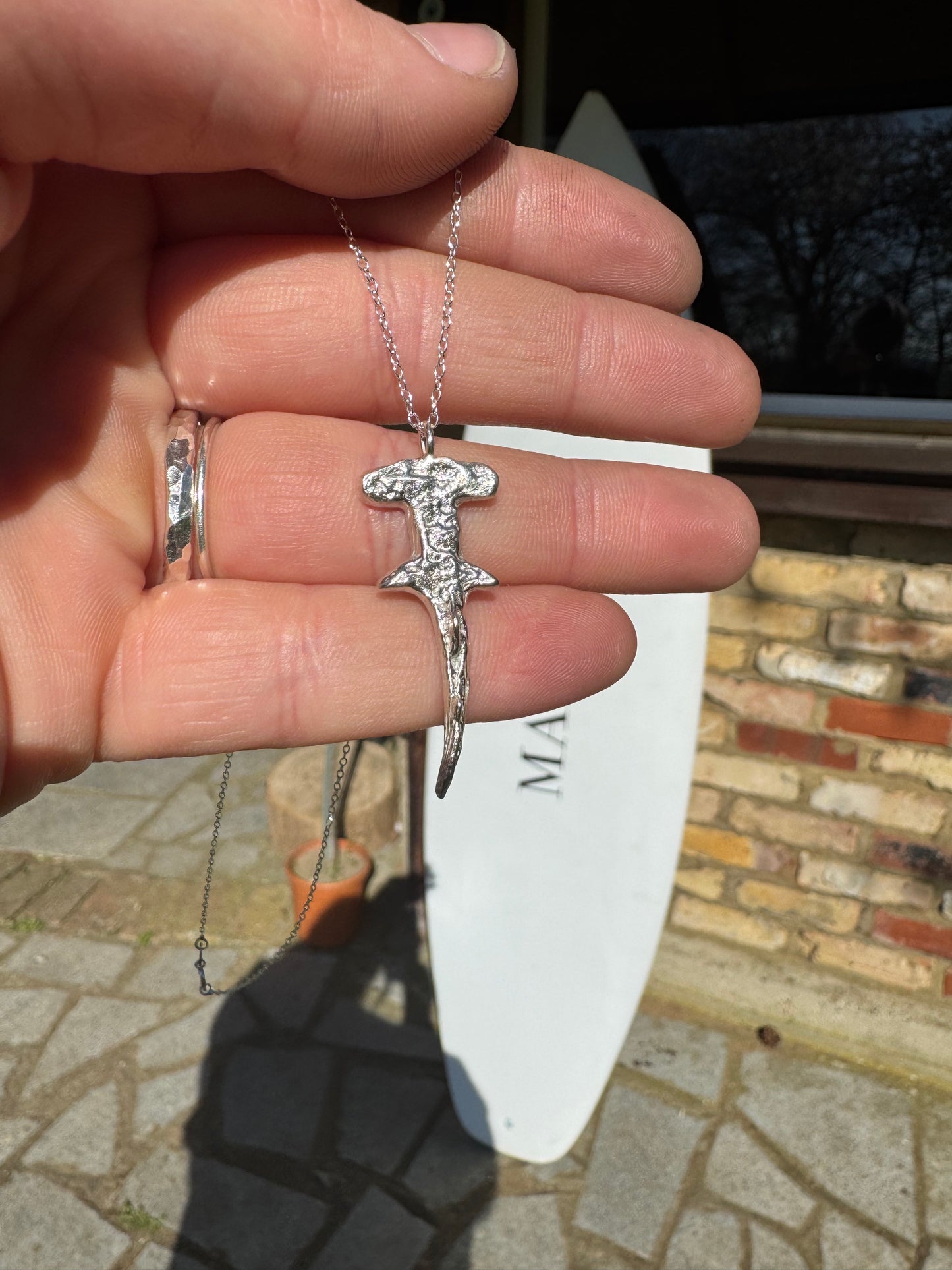 Hammerhead shark necklace