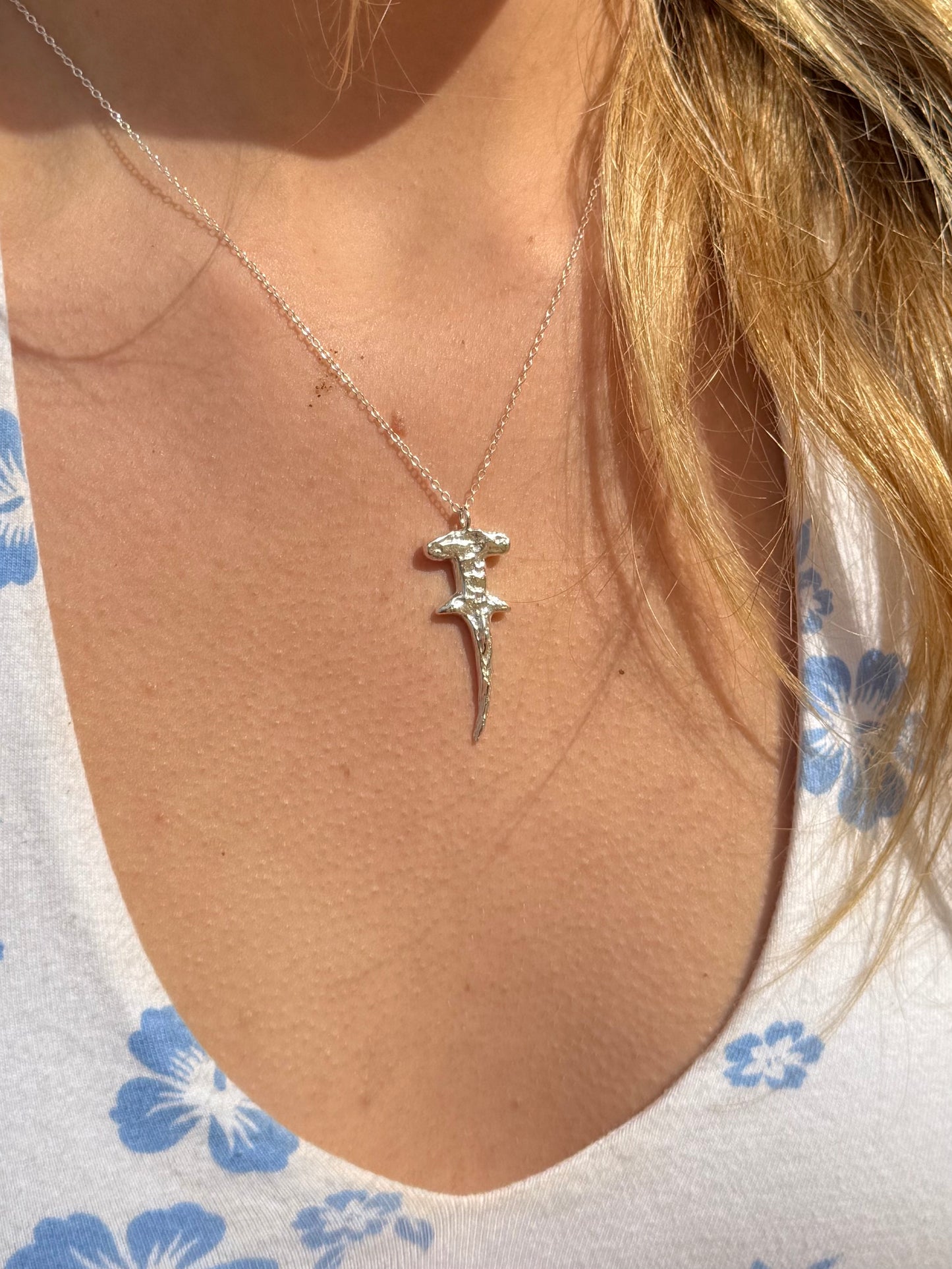 Hammerhead shark necklace