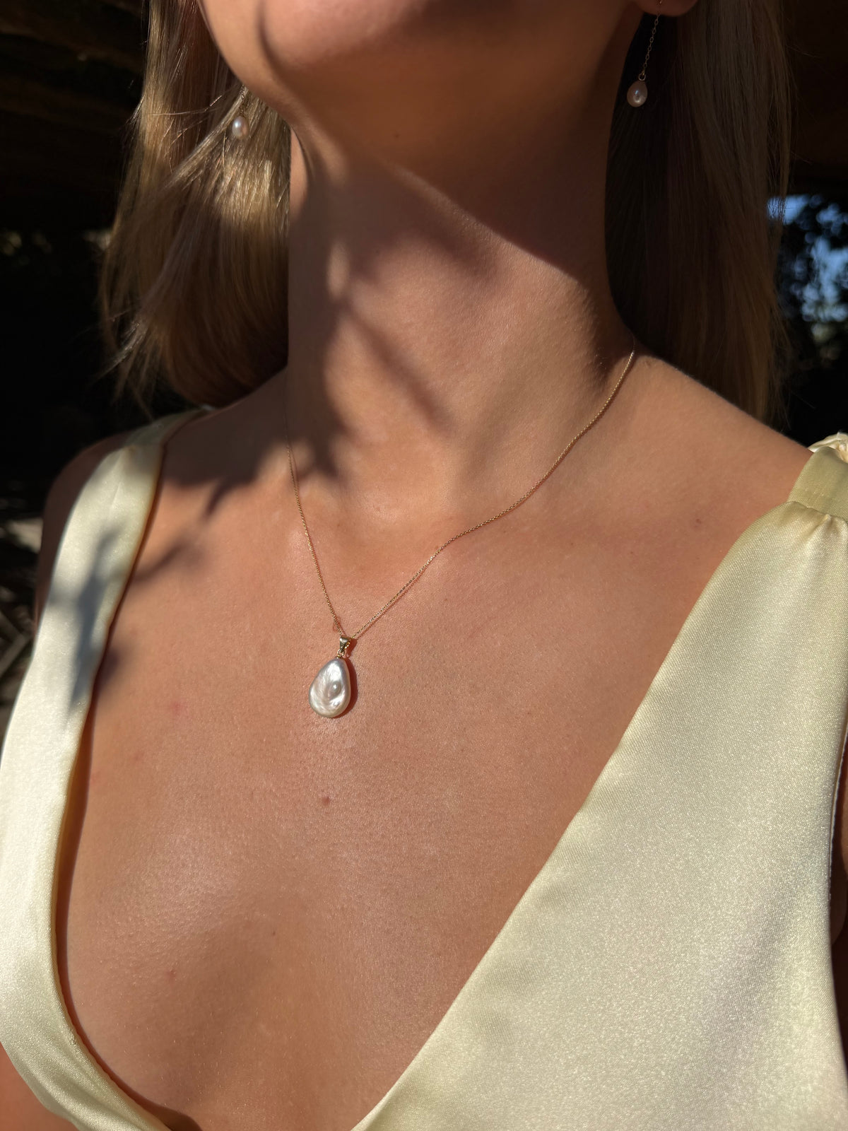 9ct gold pearl necklace