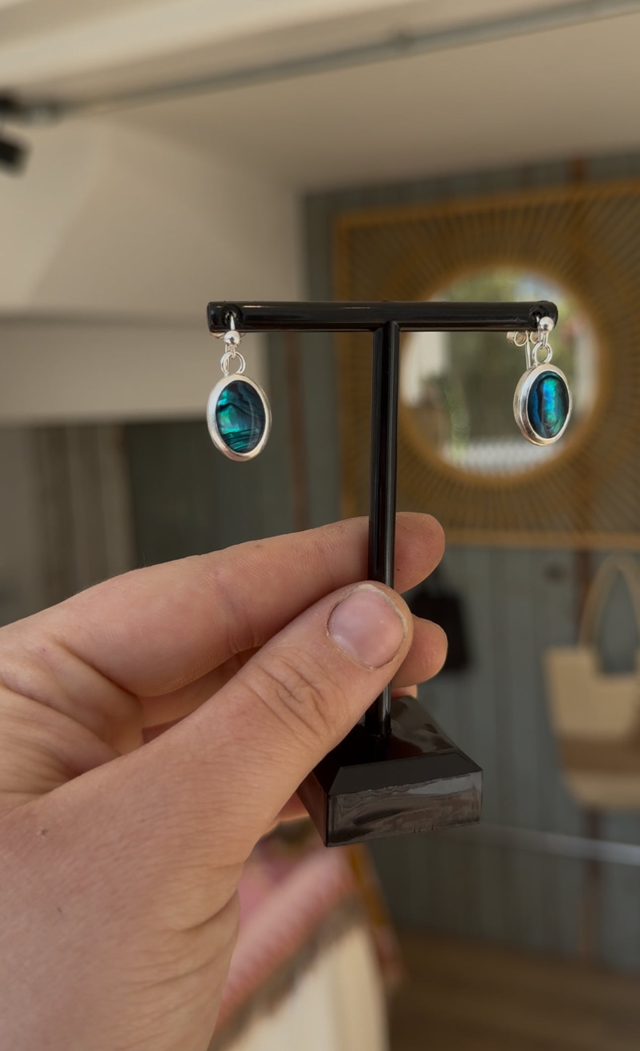Paua shell earrings