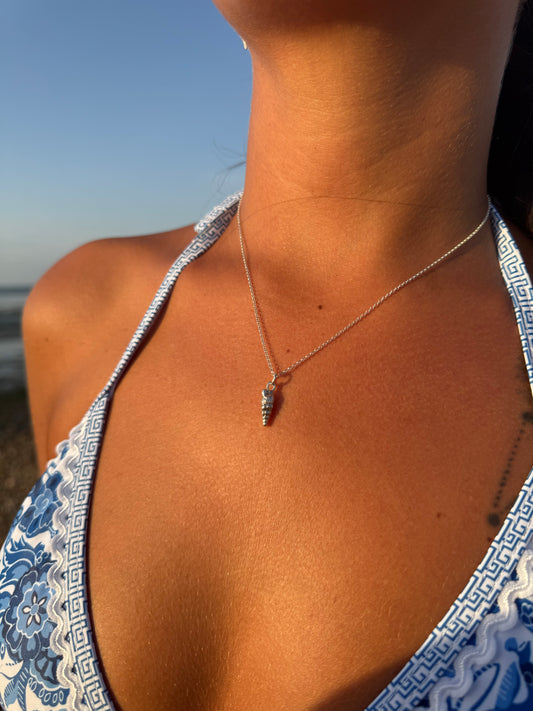 Spiral shell necklace