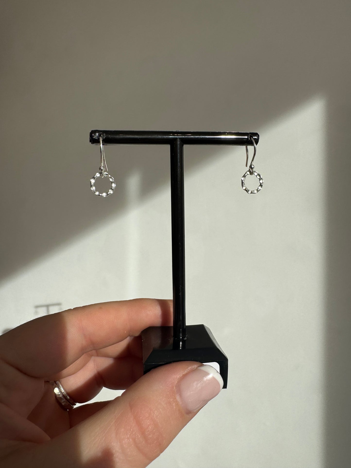 Textured drop earrings