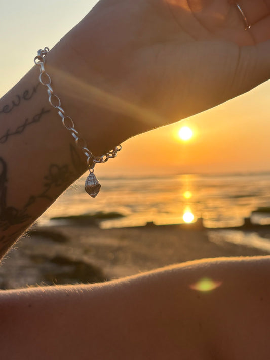 Spiral shell bracelet