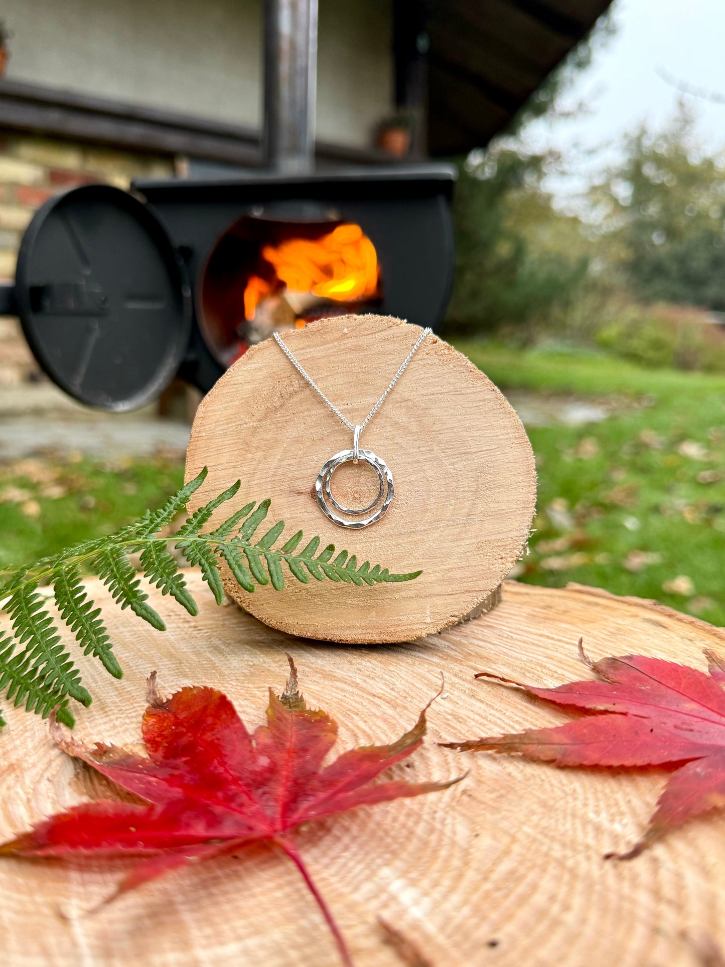 Textured two layer necklace