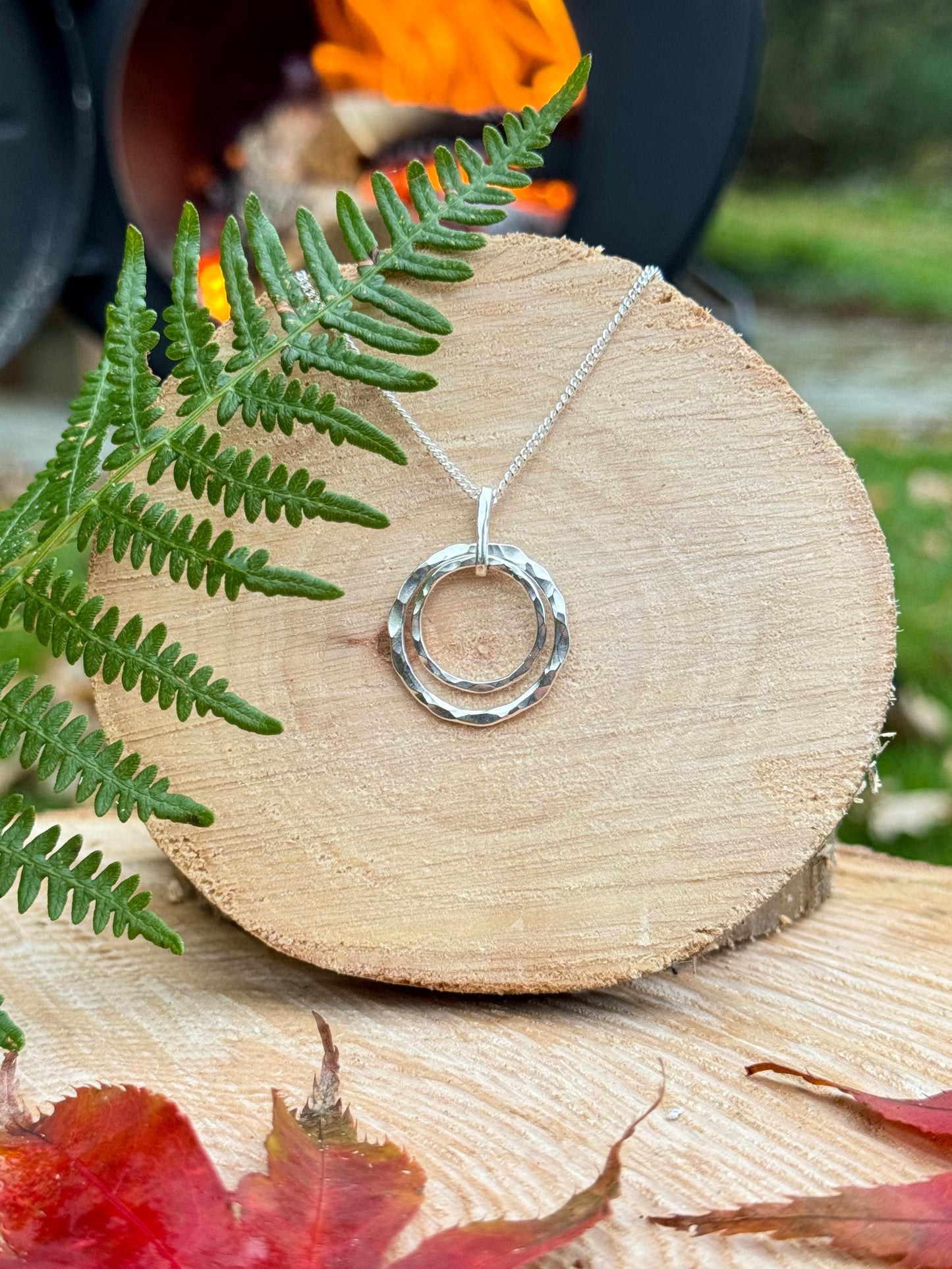 Textured two layer necklace