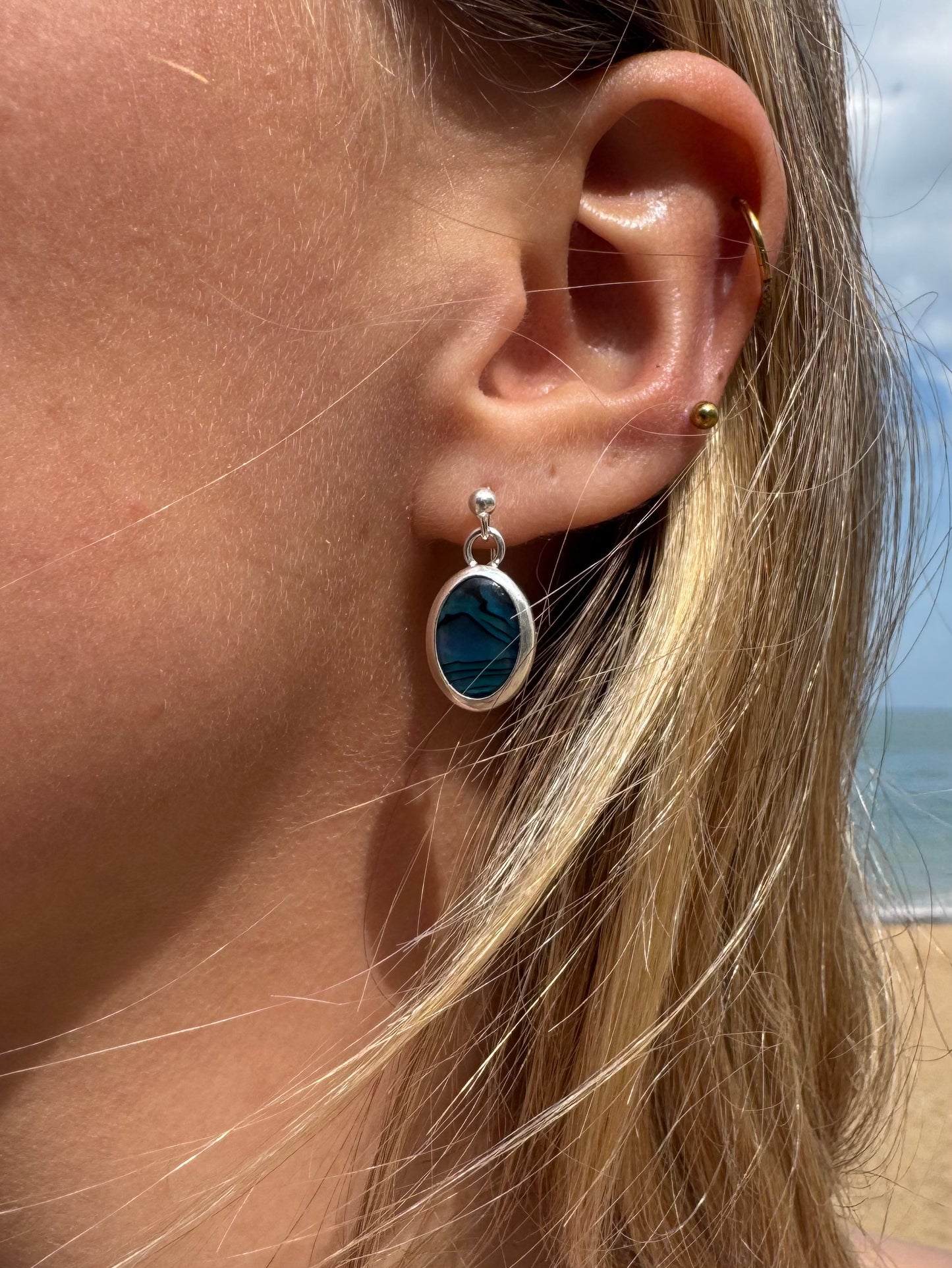 Paua shell earrings