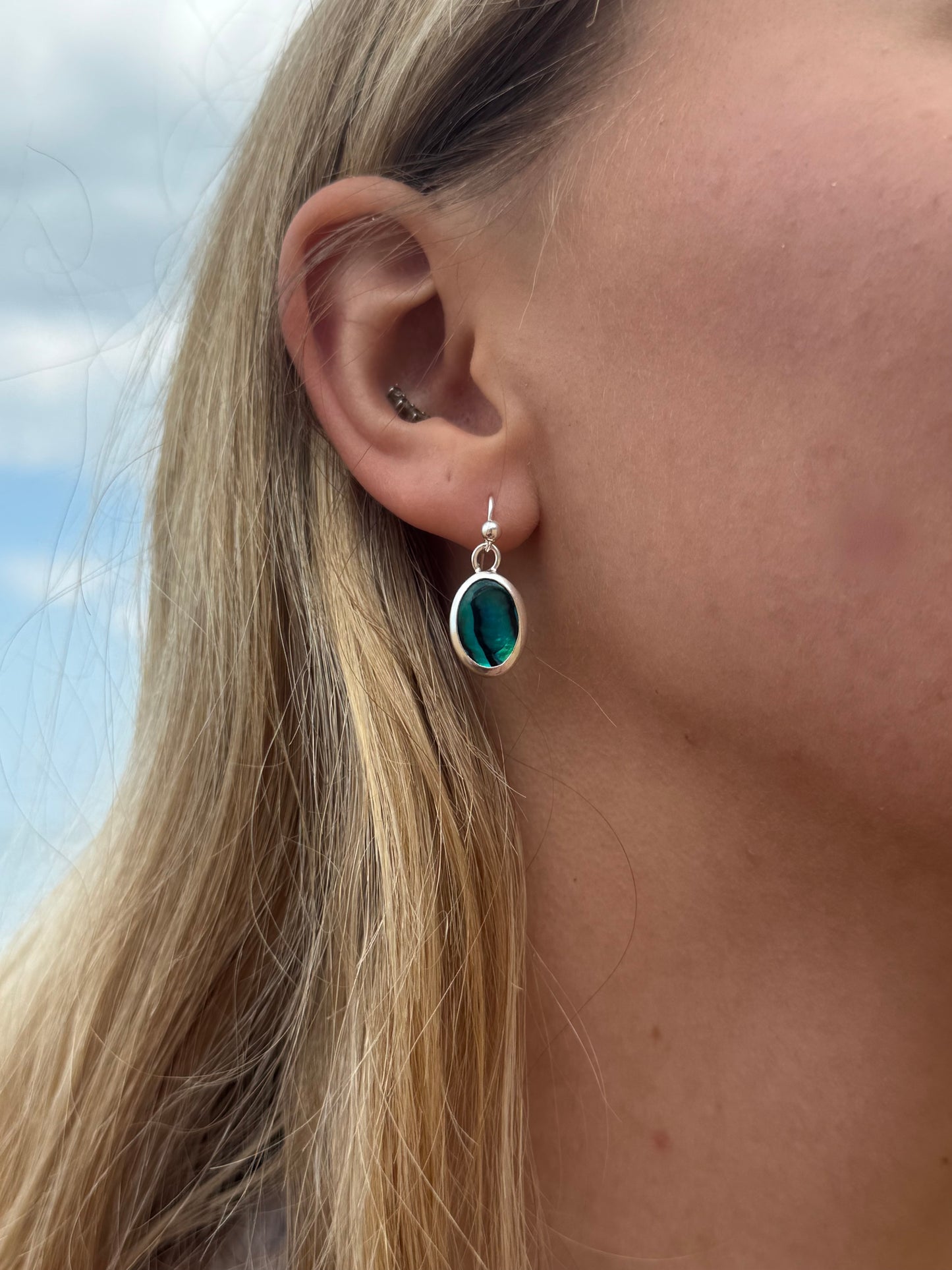 Paua shell earrings
