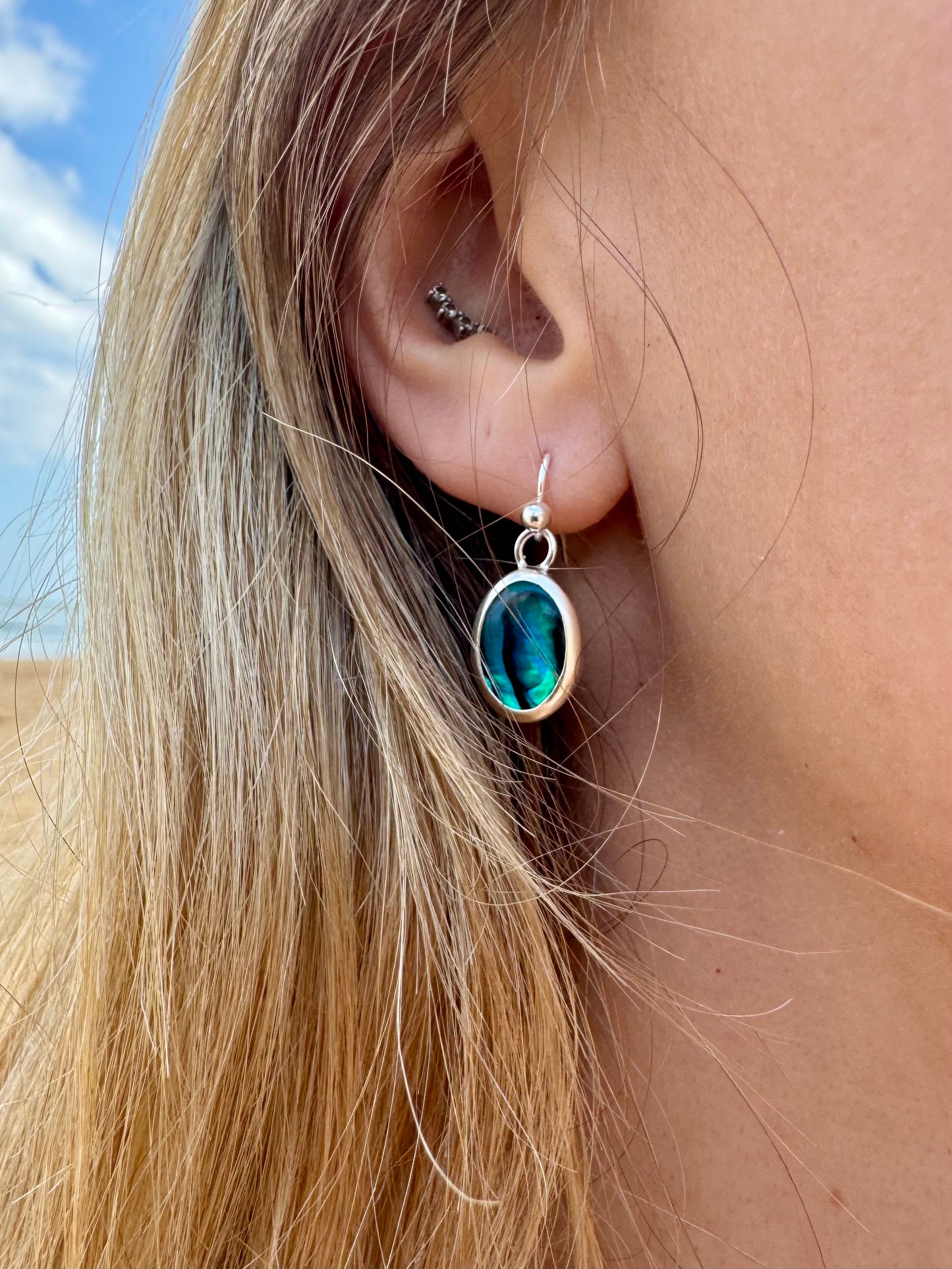 Paua shell earrings